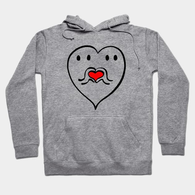 I Love Boo - Black Line Hoodie by Dirtbath